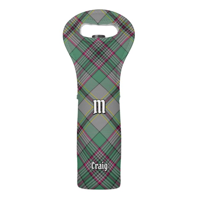 Clan Craig Tartan Wine Bag (Front)