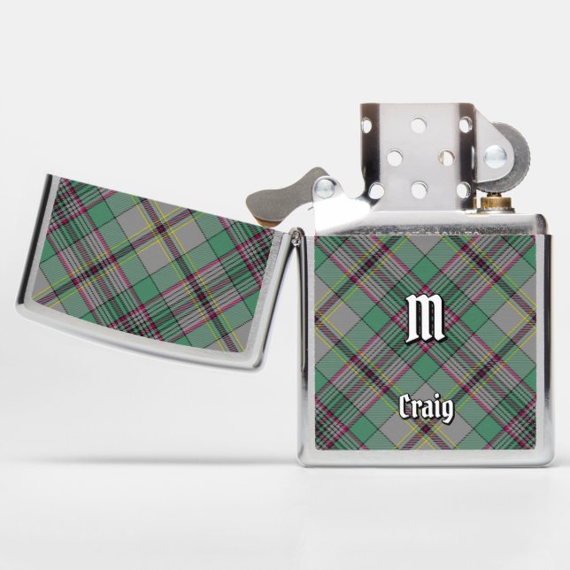 Clan Craig Tartan Zippo Lighter (Opened)