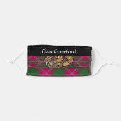 Clan Crawford Crest Adult Cloth Face Mask (Front, Folded)