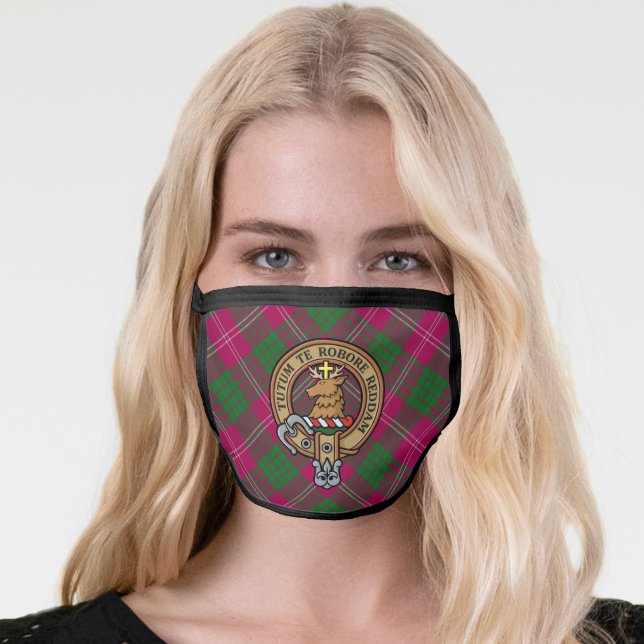 Clan Crawford Crest All-Over Print Face Mask (Worn Her)