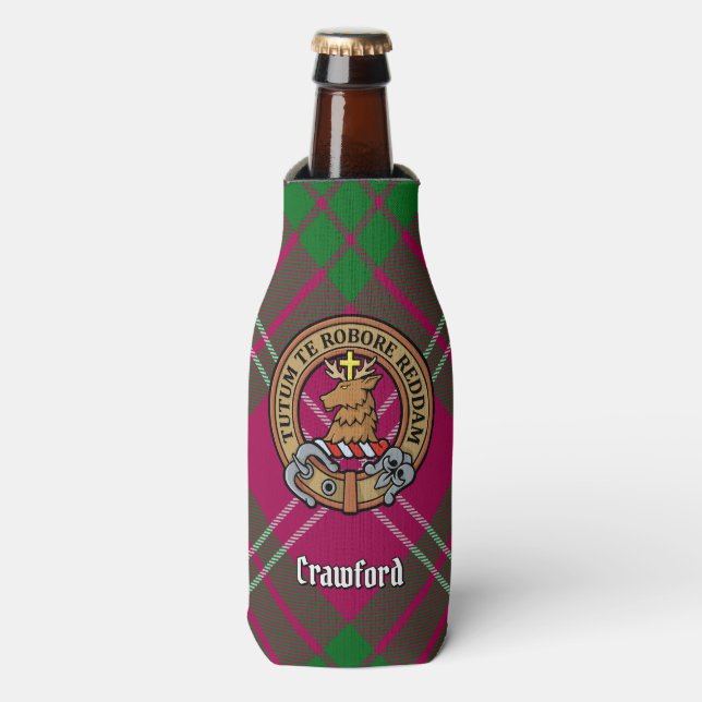 Clan Crawford Crest Bottle Cooler (Bottle Front)