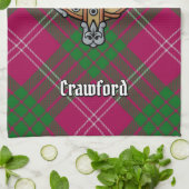 Clan Crawford Crest Kitchen Towel (Folded)