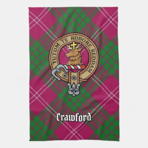Clan Crawford Crest Kitchen Towel