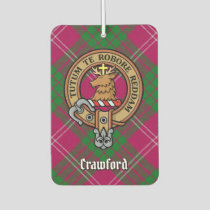 Clan Crawford Crest over Tartan Air Freshener