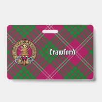 Clan Crawford Crest over Tartan Badge