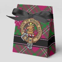 Clan Crawford Crest over Tartan Favor Box