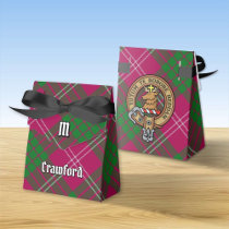 Clan Crawford Crest over Tartan Favor Box