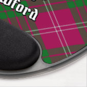 Clan Crawford Crest over Tartan Gel Mouse Pad (Right Side)