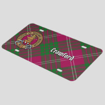 Clan Crawford Crest over Tartan License Plate