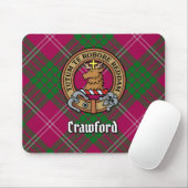 Clan Crawford Crest over Tartan Mouse Pad (With Mouse)