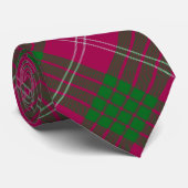 Clan Crawford Crest over Tartan Neck Tie (Rolled)
