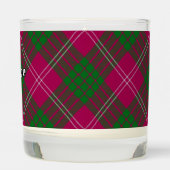 Clan Crawford Crest over Tartan Scented Candle (Left)