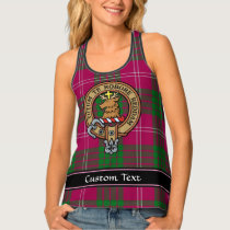 Clan Crawford Crest over Tartan Tank Top