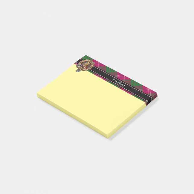 Clan Crawford Crest Post-it Notes (Angled)