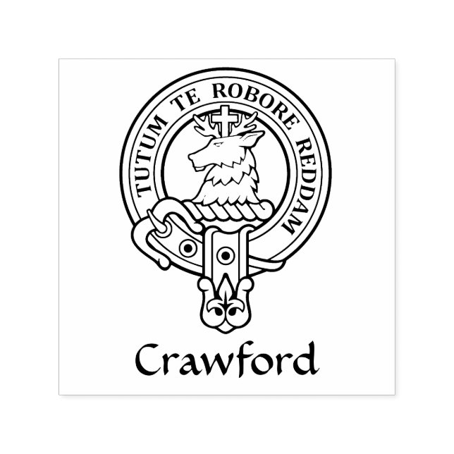 Clan Crawford Crest Self-inking Stamp (Design)