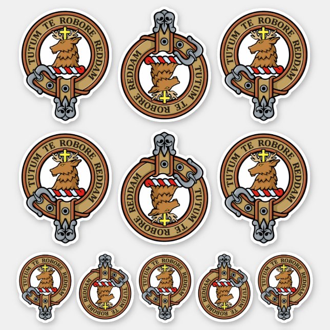 Clan Crawford Crest Sticker Set (Front)