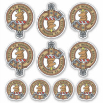 Clan Crawford Crest Sticker Set