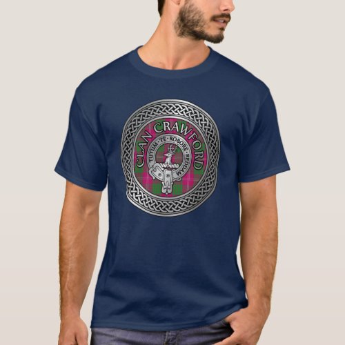 Clan Crawford Crest  Tartan Knot T_Shirt