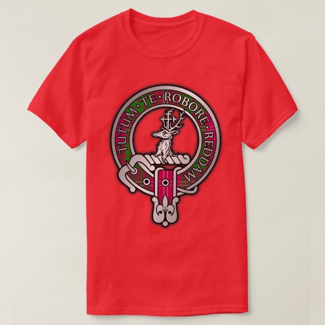 Clan Crawford Crest Tartan T-Shirt (Design Front)