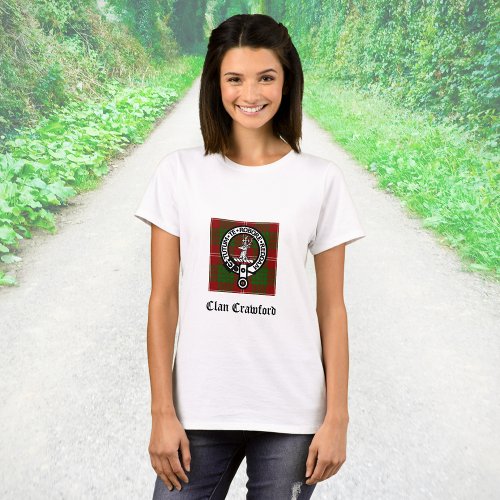 Clan Crawford Crest Tartan T_Shirt