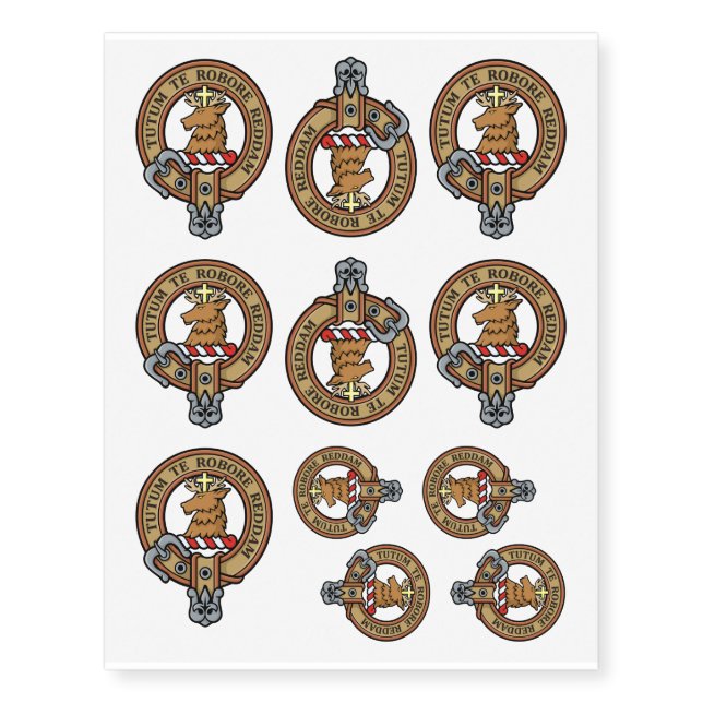 Clan Crawford Crest Temporary Tattoos (Front)