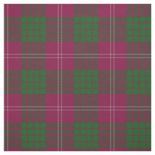 Clan Crawford Scottish Tartan Plaid Fabric