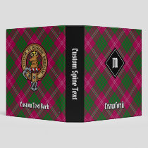 Clan Crawford Tartan 3 Ring Binder