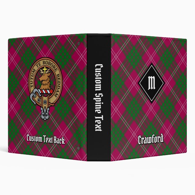 Clan Crawford Tartan 3 Ring Binder (Background)