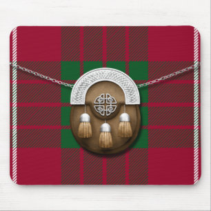 Clan Crawford Tartan And Sporran Mouse Pad