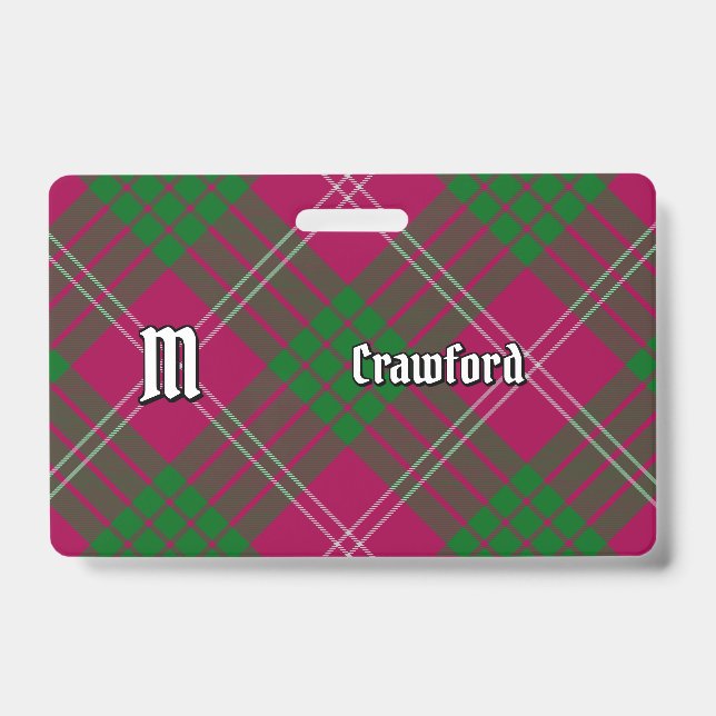 Clan Crawford Tartan Badge (Front)