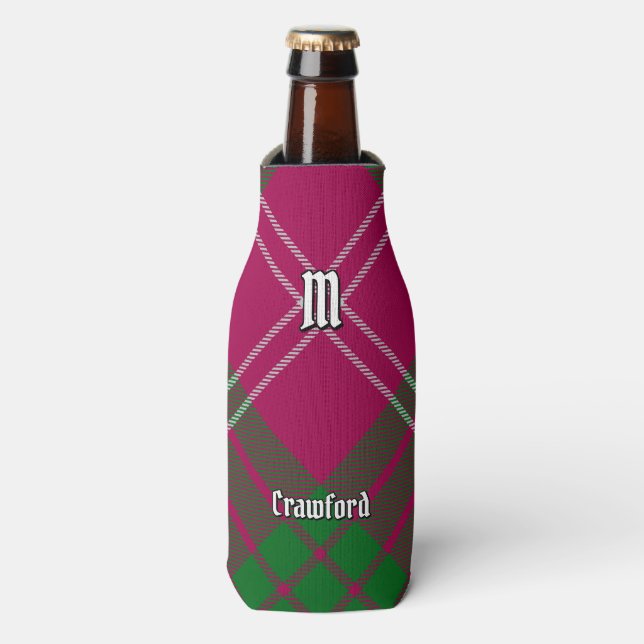 Clan Crawford Tartan Bottle Cooler (Bottle Front)