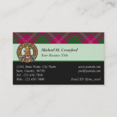 Clan Crawford Tartan Business Card (Front)