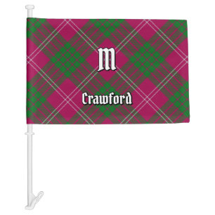Clan Crawford Tartan Car Flag