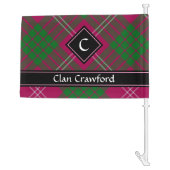 Clan Crawford Tartan Car Flag (Back)