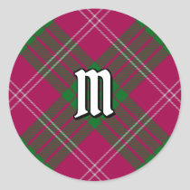 Clan Crawford Tartan Classic Round Sticker