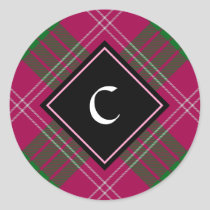 Clan Crawford Tartan Classic Round Sticker