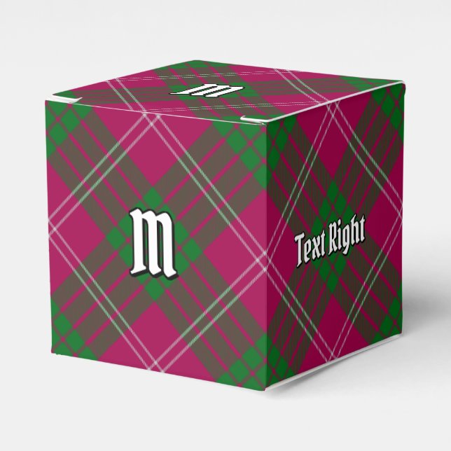 Clan Crawford Tartan Favor Box (Front Side)