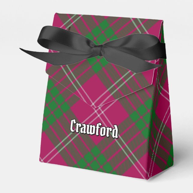 Clan Crawford Tartan Favor Box (Front Side)