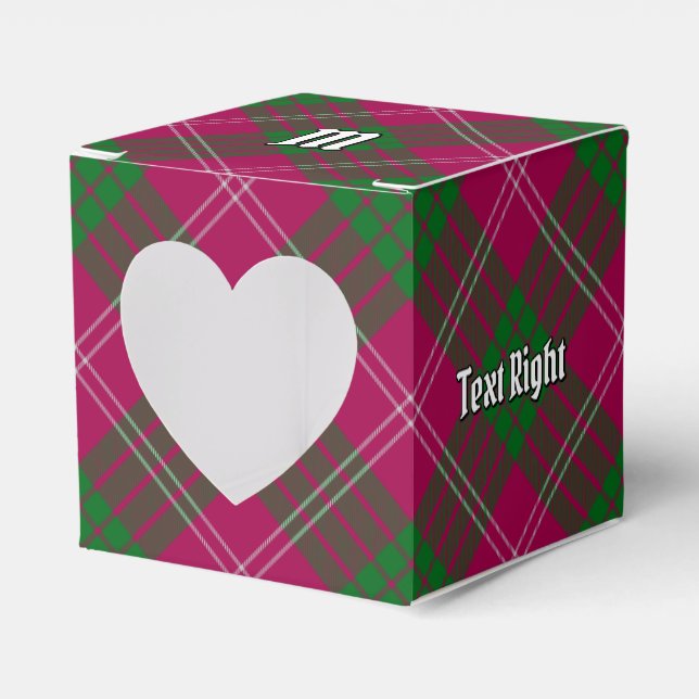 Clan Crawford Tartan Favor Box (Front Side)