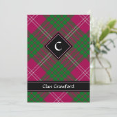 Clan Crawford Tartan Invitation (Standing Front)