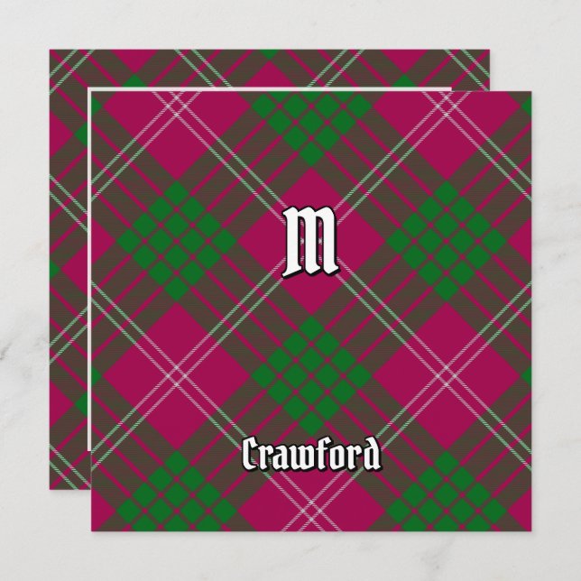 Clan Crawford Tartan Invitation (Front/Back)