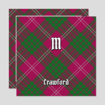 Clan Crawford Tartan Invitation