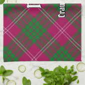 Clan Crawford Tartan Kitchen Towel (Folded)