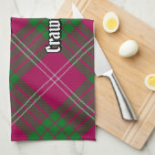 Clan Crawford Tartan Kitchen Towel (Quarter Fold)