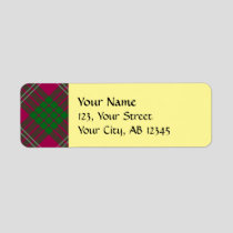 Clan Crawford Tartan Label