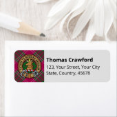 Clan Crawford Tartan Label (Insitu)