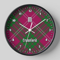 Clan Crawford Tartan Large Clock