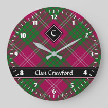 Clan Crawford Tartan Large Clock