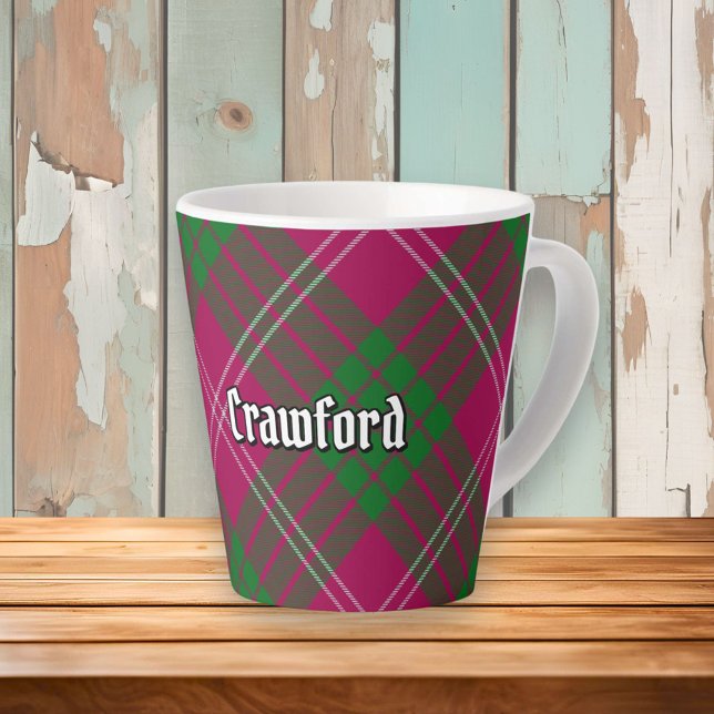 Clan Crawford Tartan Latte Mug (Creator Uploaded)