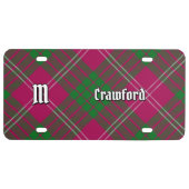 Clan Crawford Tartan License Plate (Front)